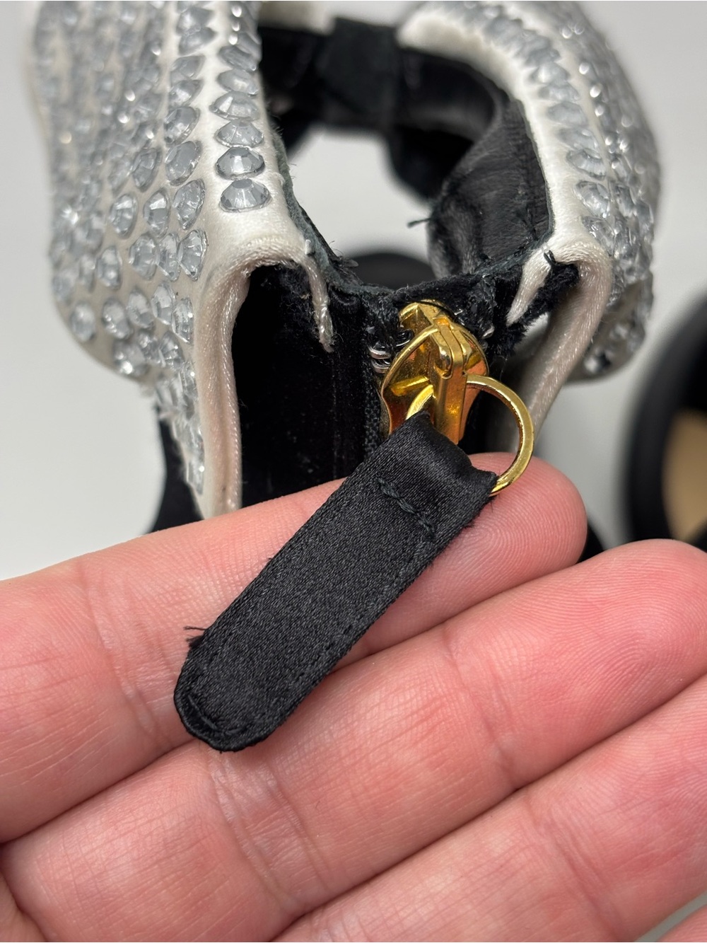 Kate Spade New York Black Tie Tuxedo Satin Colorblock Heels Size 10 - Picture 10 of 16